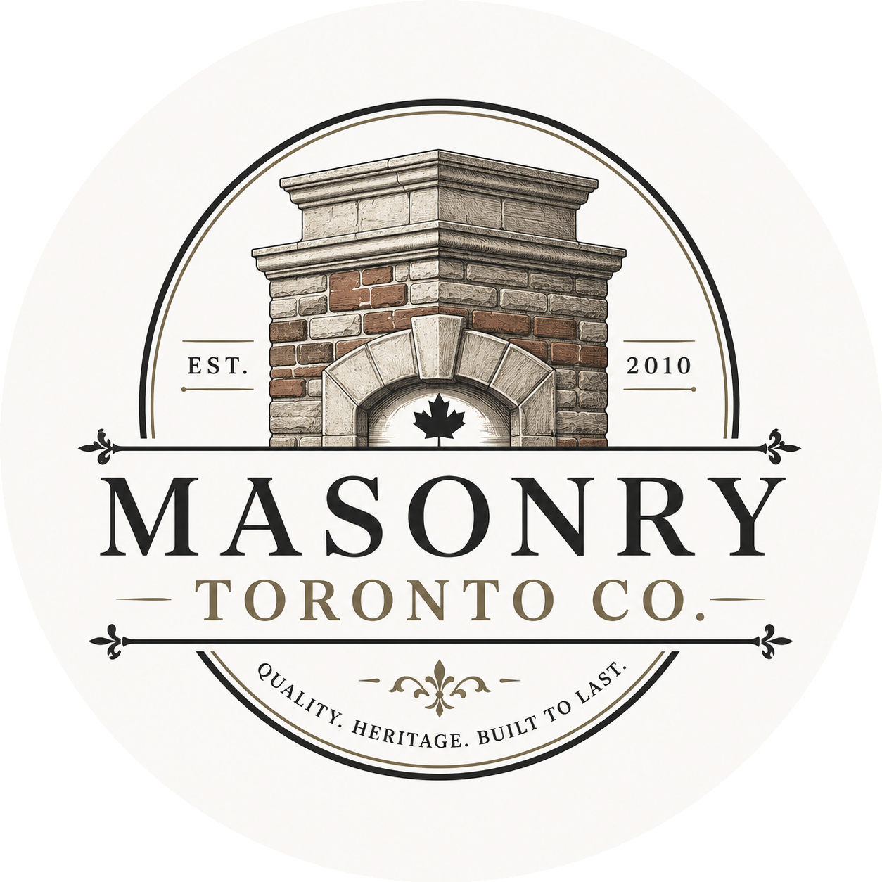 Masonry Toronto Co. — brick and stone masonry contractor logo, established 2010